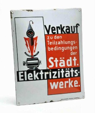 Verkauf zu den Teilzahlungsbedingungen der städtischen Elektrizitätswerke