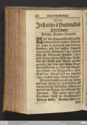 XLVIII. Johannes Hunniades Corvinus/ Königl. Reichs-Verweser.