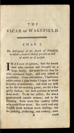The Vicar Of Wakefield. Chap. I.- Chap. XXXII.