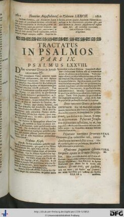 Tractatus In Psalmos Pars Nona.