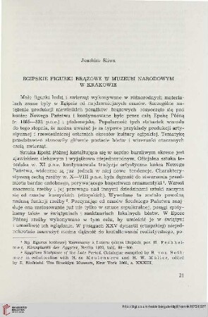 10: Egiskie figurki brązowe w Muzeum Narodowym w Krakowie