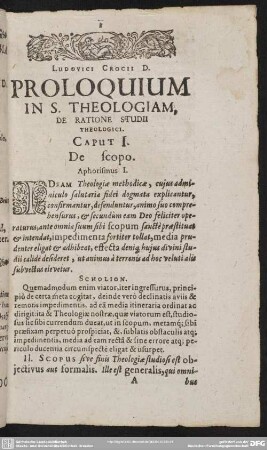 Praeloquium In S. Theologiam, De Ratione Studii Theologici