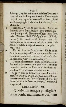 Conclusio XI. [-] Conlusio XV.