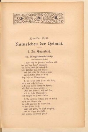 Zweiter Teil. Naturleben der Heimat