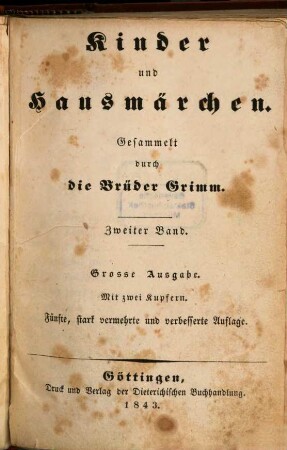 Kinder und Hausmärchen, 2