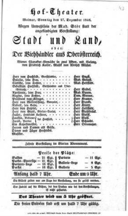 Stadt und Land, oder: Der Viehhändler aus Oberösterreich