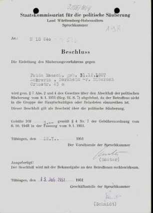Rausch, Frida