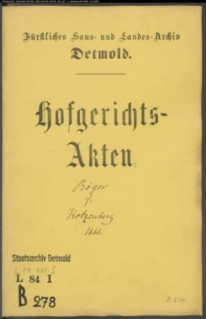 Böger, Jobst gegen Adam Henrich Kotzenberg