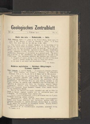 1. Februar 1911. No. 11.