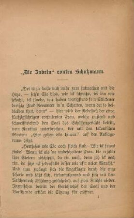 "Die Zabeln" contra Schutzmann