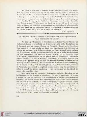 2.Ser. 11.1918: De nieuwe Nederlandsche afdeeling van het Rijksmuseum van Oudheden te Leiden