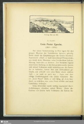 II. Kapitel. Erste Pester Epoche (1841-1854)