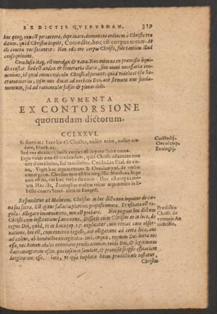 Argumenta Ex Contorsione quorundam dictorum.