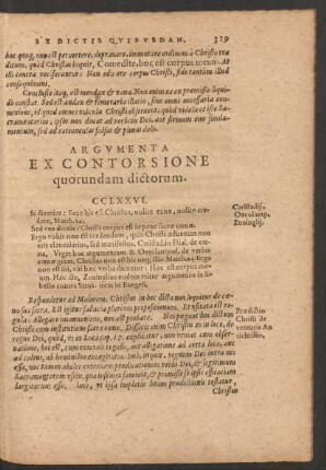 Argumenta Ex Contorsione quorundam dictorum.