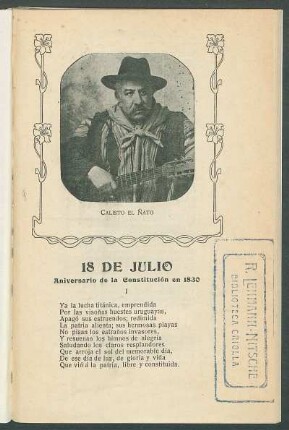 18 de julio : Aniversario de la Constitución en 1830