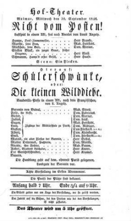 Schülerschwänke, oder: Die kleinen Wilddiebe