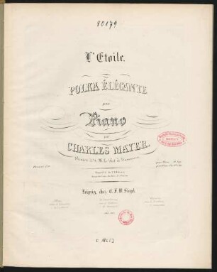L'etoile : polka élégante ; pour piano ; oeuvre 221