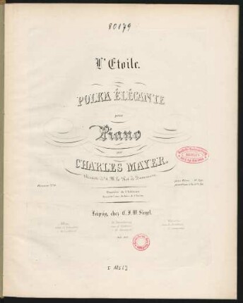 L'etoile : polka élégante ; pour piano ; oeuvre 221