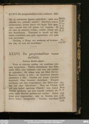XXXVI. De proprietatibus verae caritatis.