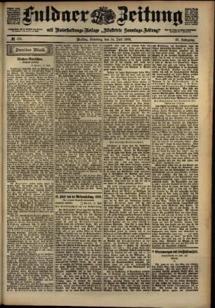 Zweite Ausgabe vom Samstag, den 14. Juli 1900.