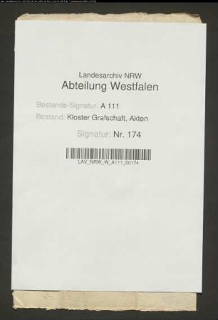 Böckenförde: Verpfändung einer Wiese oder Kamps durch Gerlach Baulen an Bernhard Piper