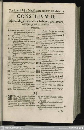 Consilium II. Injuria Magistratui illata habetur pro atroci, adeoque graviter punitur