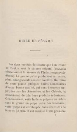Huile de sésame