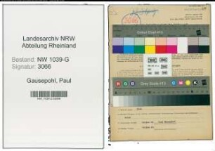 Entnazifizierung Paul Gausepohl , geb. 13.11.1897 (Lehrer)