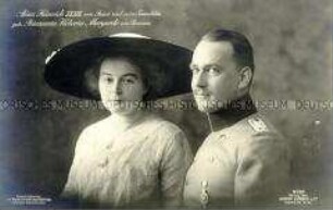 Heinrich XXXIII. von Reuß j.L. mit seiner Frau Viktoria Margarete