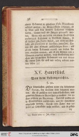 XV. Hauptstück