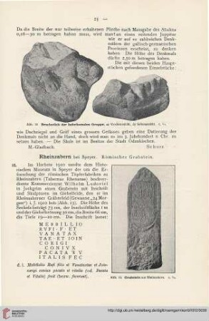 5: Rheinzabern bei Speyer : Römischer Grabstein