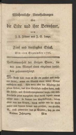 Fünf und dreißigstes Stück