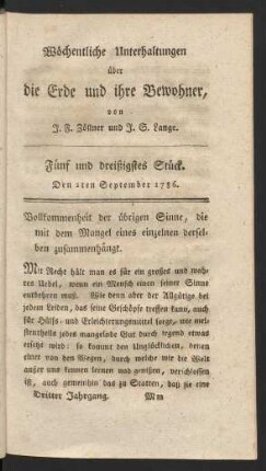 Fünf und dreißigstes Stück