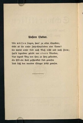 Unsere Lieder.