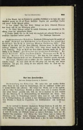 Aus dem Hannöverschen : aus einer Prediger-Conferenz in Hannover