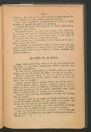 La caida de un bravo.