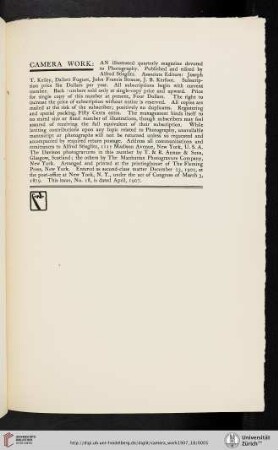 [Editors] Camera Work [masthead]