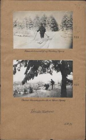 Schneeschuhmannschaft auf Erkundung (Vogesen)