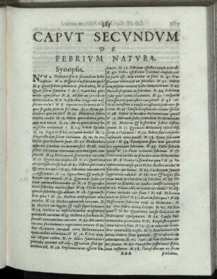 Caput Secundum. De Febrium Natura.