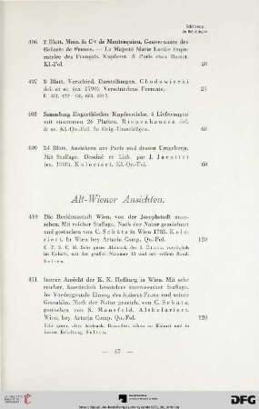 Alt-Wiener Ansichten (Nr. 410-421)