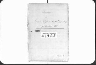Rechnungen der Armenverwaltung (Zentralwohltätigkeitsanstalt, Zentralarmenverwaltung, Hauptarmenkasse) für 1865