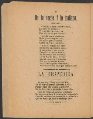 La despedida.