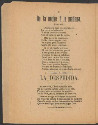 La despedida.