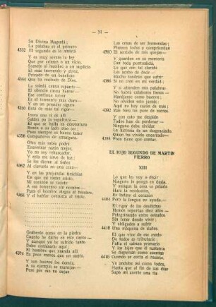 XIII - El hijo segundo de Martín Fierro