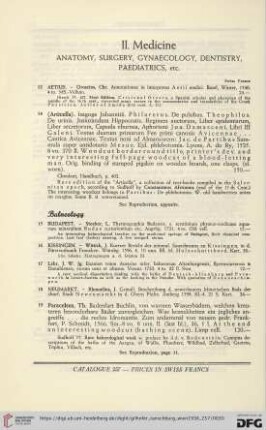 II. Medicine (No. 13 - 193)