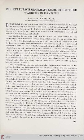 Die Kulturwissenschaftliche Bibliothek Warburg in Hamburg