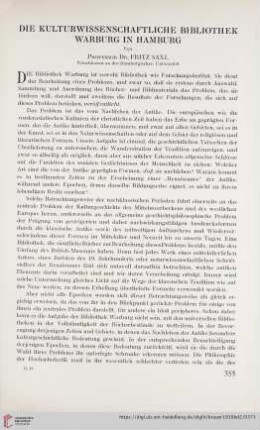 Die Kulturwissenschaftliche Bibliothek Warburg in Hamburg