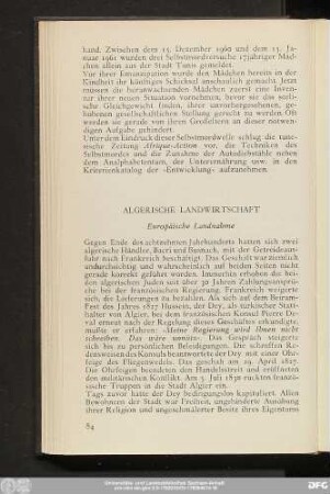 Algerische Landwirtschaft
