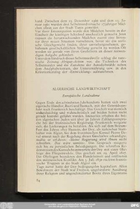 Algerische Landwirtschaft