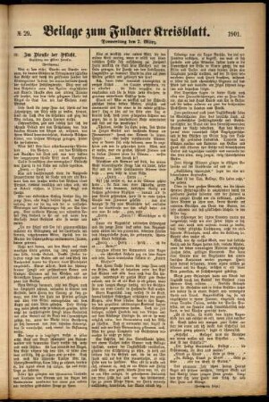 Zweite Ausgabe vom Donnerstag, den 07. März 1901.